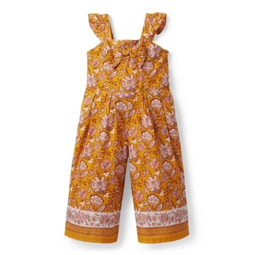 Janie & Jack Floral Bow Jumpsuit Size 10